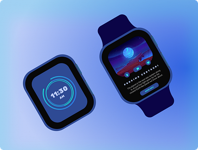 Voyager- An intergalactic space exploration product app apple applewatch dailyui design illustration solar space space app space exploration ui uiux ux watch