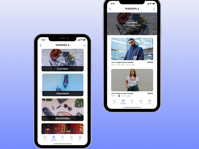 Whoopla-Ecommerce shopping app design