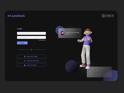 LearnStack Inc. landing page design app dailyui design educational streaming website illustration learnstack login login page logo signin signup signup page twitch ui uiux ux video website web design website youtube
