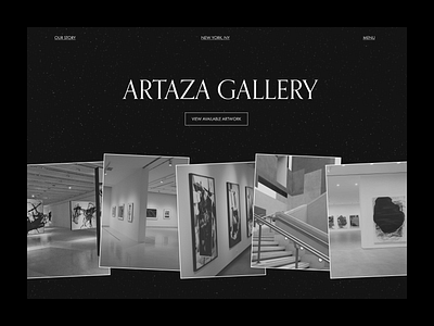 Artaza Gallery: Hero Section design exploration practice ui webdesign website