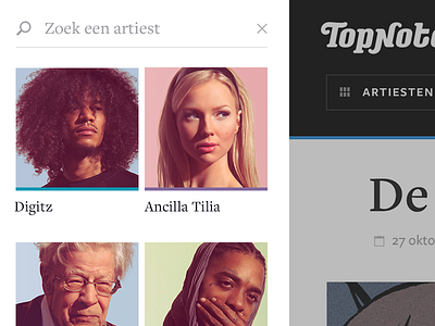 TopNotch - Artists hiphop menu sidebar topnotch