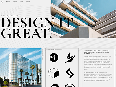 Architecture & Engineering Site design figma interaction design minimal ui ux web webdesign webflow website