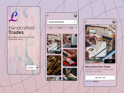 Handcrafted Goods Marketplace app design ecommerce figma graphic design marketplace ui ux