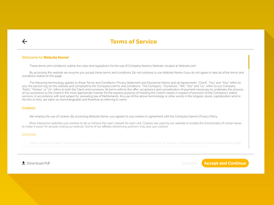 #2 - Terms of Service Page UI | 7 Days UI Challenge challenge daily dailyui design terms terms and conditions terms of service ui ui ux web