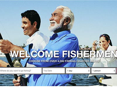 GOFISH homepage design fishing