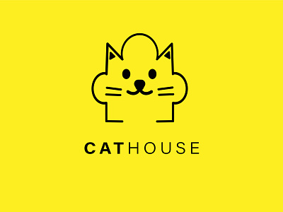 CAT Logo Design branding cat design flat flat design house logo logodesign minimal minimalist logo