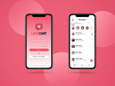 Dating Mobile App Design app design branding chat app flat iphone app messenger mobile app mobile app design mobile ui ui uidesign uiux ux