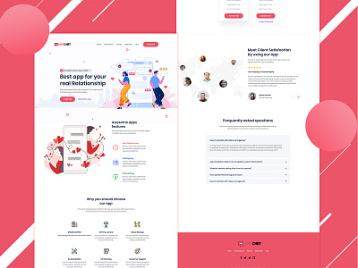 Dating App Landing page Design