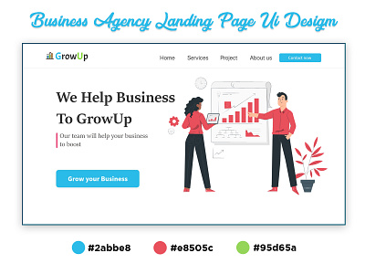 Business Agency Landing page Ui Design app design busniess design flat flat design landing page landing page design ui ui ux uidesign ux uxdesign website design websites