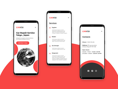 CarFix Shop Mobile UI Design