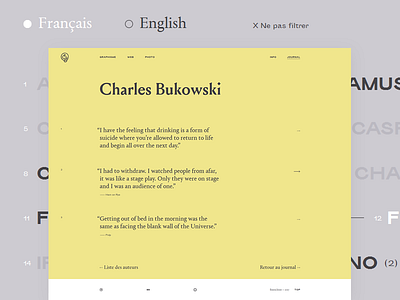 Quotes & authors author blog journal layout list quote tag type web webdesign