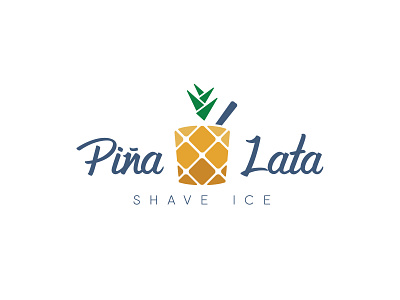 Piña Lata branding darensocial design logo pineapple shave ice