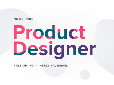 Now Hiring: Product Designer analytics data hiring job product design software startup ui ux