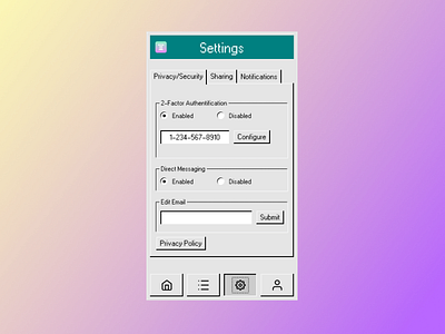 Daily UI 007 :: Settings