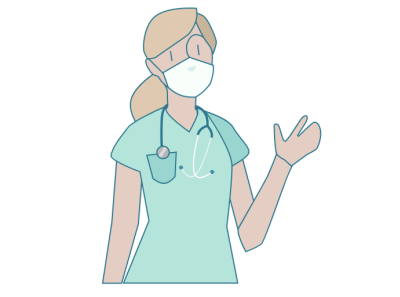 Nurse design flat healthcare illustration medical ui