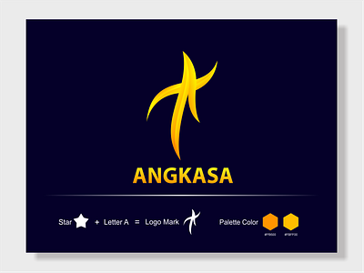 Logo Angkasa branding design lettering logo logocombination logocompany logoletter minimal type typography