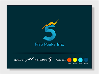 Five Peaks Inc. branding design logo logo brand logo branding logo business logocombination logocompany minimal vector