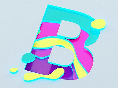 B - Daily Type Challenge c4d dailyrender dailytype render typography