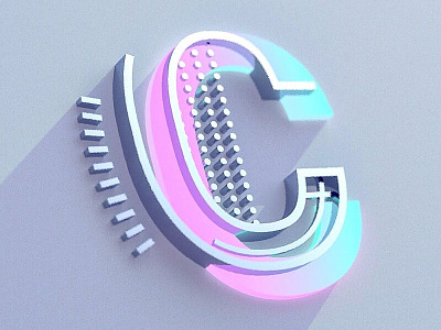 C - Daily Type Challenge 3d c4d dailyrender dailytype render typography