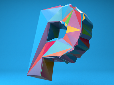 P - Daily Type Challenge 3d c4d dailyrender dailytype typography