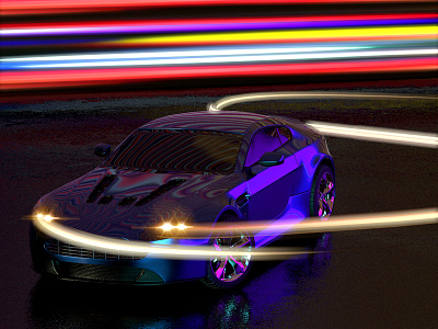 Aston Martin Light Paint 3d 3dart art automotive c4d car cg cgi colours concept creative dailyrender design lighting lightpaint photography photoshop rendering renders vfx