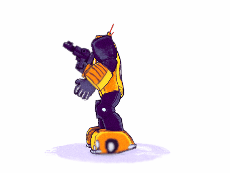 80's Bumblebee 🐝💛🖤 2d 3d 80s c4d cartoon character concept gameart handpaint lowpoly photoshop transformers