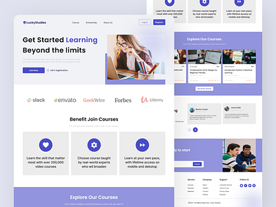 LuckyStudies - Elearning Landing Page