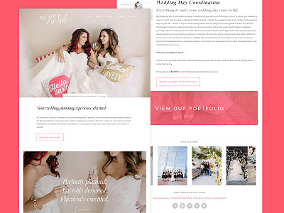 As You Wish: Wedding Planning Agency Website branding clean feminine logo site web design wedding