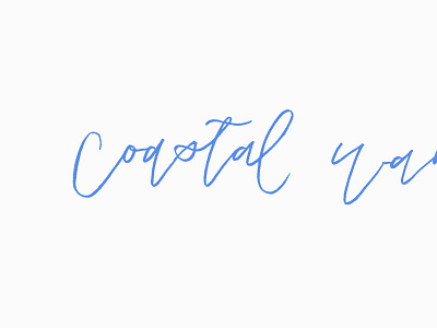 Coastal Wandering Logo Concept brand branding clean hand lettered logotype minimalist simple