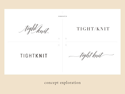 Tight Knit brand branding clean concepts feminine lifestyle blog minimalist