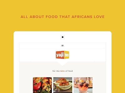 Yajibox Responsive Website brand bright clean food blog mobile site web design website
