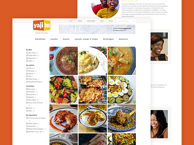 Yajibox Website Design & Development brand bright clean food blog mobile site web design website