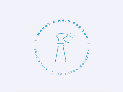 Mandy's Maid For You Badge badge branding clean line logo minimal services