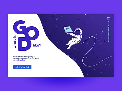 What Is God Like? Landing Page for Online Course branding branding design landing page. spirituality universe