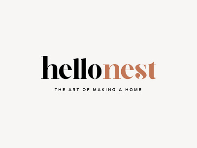 Hello Nest Lifestyle Blog blog branding feminine lifestyle lifestyle blog logo minimal