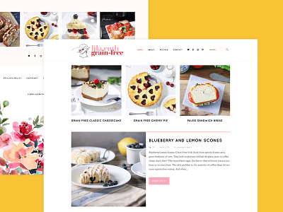 Grain Free Food Blog Design blog branding agency branding design branding guide clean feminine food blog