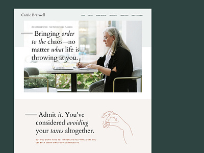 Accountant Branding + Website Redesign branding brochure clean minimal web design