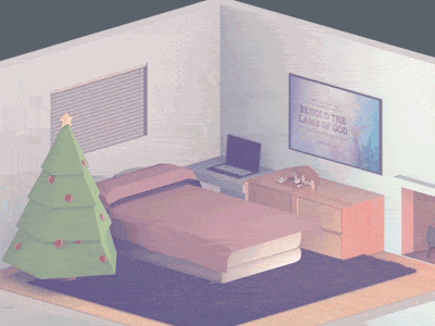 Low Poly Nativity: Modern VS Israelite advent after blender christmas effects gif isometric israelite low nativity poly room