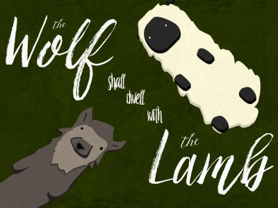 The Wolf shall dwell with the Lamb 11 animals bible gif grass isaiah lamb peace relax sheep wolf