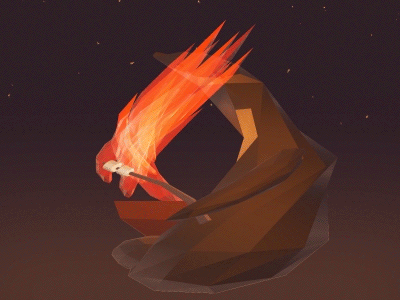 Bears & Marshmallows 5th dimension bears campfire fire low poly marshmallow slit scan spin twist