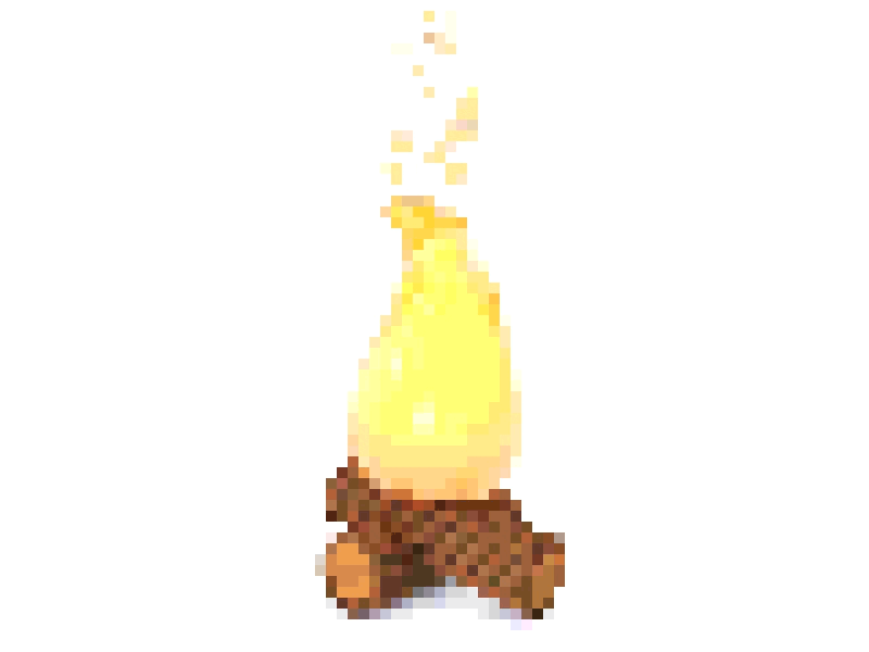 Retro Campfire bit campfire fire flame forest game pixel pixelate pixelateit retro пиксель ретро