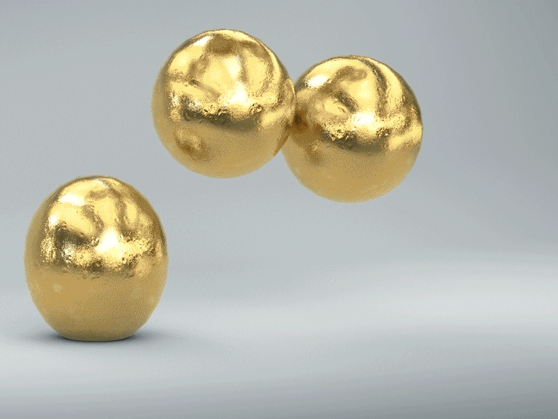 Fool's Gold // Золото дураков 3d balls bounce c4d eggs gold golden loop shiny золото золотые яйца