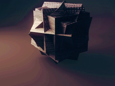 Glitch Cube // куб box c4d cube cut. петля e3 glitch loop offset render rotate куб