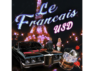 Cover "Le Francais" chrome chrometype cover art cover design design glamorous graphicdesign retro design