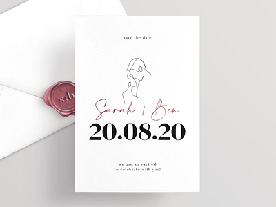 Save The Date Card branding color design logo logo design logos minimal web web design website