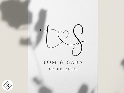 Tom & Sara Wedding Logo branding color design logo logo design logos minimal web web design website