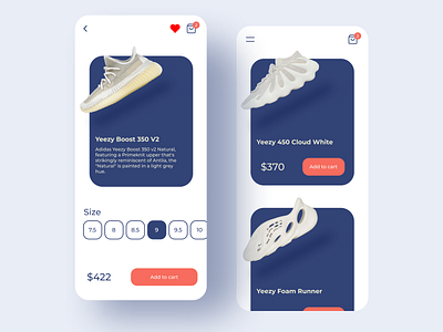 Yeezy Shop UI concept app design minimal shop sneakerhead sneakers ui ux yeezy