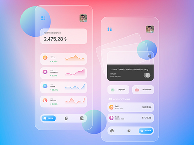 CryptoWallet UI concept