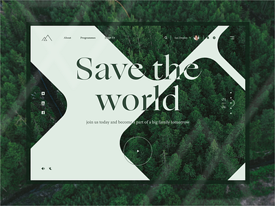 Save The World charity design forest green landing landing page landing page design organization ui uiux uiux design uiuxdesign ux web web design webdesign world