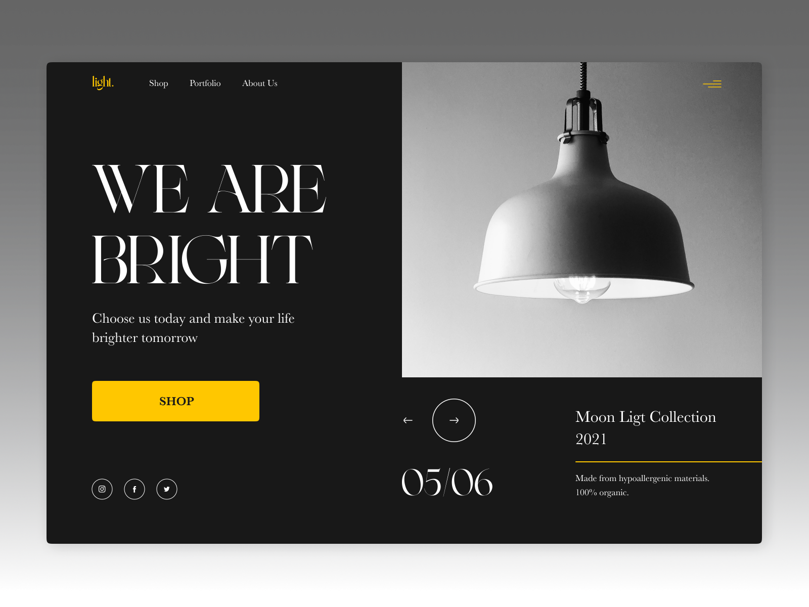 light design website